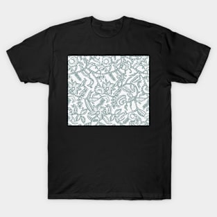 Vintage floral lace (grey invert) T-Shirt